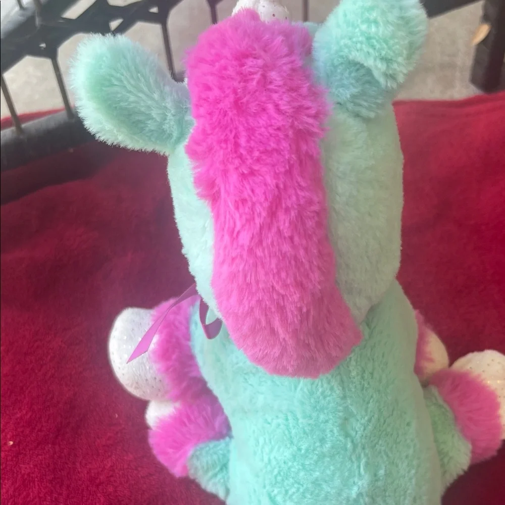 Charming‎ Mint Unicorn Plush with Pink Details
